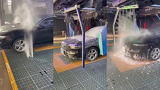 video Čínska automatická bezkontaktná umývacia linka pre osobné autá