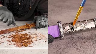 video Renovácia silno skorodovaného bajonetu z Druhej svetovej vojny