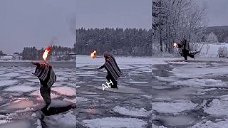 video Je to čistý blázon, no po kryhách behať teda vie!