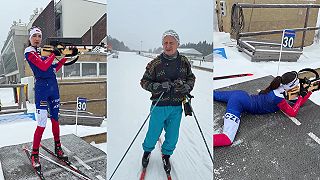 Český humorista Pruyem preteká biatlon