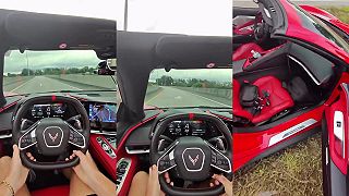 video Mal som krásnu červenú Corvettu C8