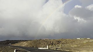Dvojitá dúha - Salinas de Janubio - Lanzarote 4K