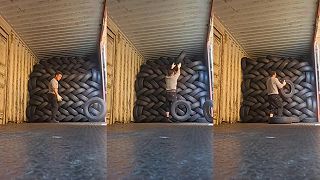 video Ako čo najefektívnejšie naložiť do kontajnera pneumatiky?