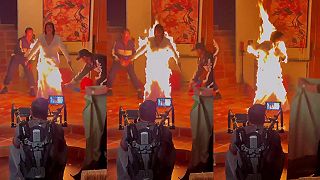 video Natáčanie akčnej scény nešlo podľa predstáv, herečka sa ocitla v plameňoch!