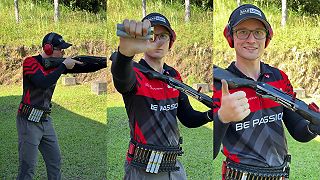 video Jedným ťahom 4 náboje v brokovnici