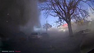 video Vzdušný útok na Teherán zachytený kamerou v aute