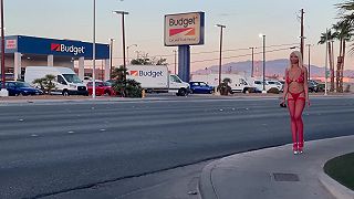 Jazda mestom hriechu LAS VEGAS v štýle GTA, prehliadka miestnych pracovníčok 4K