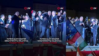 Symbolom radosti z víťazstva sa stal aj tanec pravdepodobného budúceho ministra