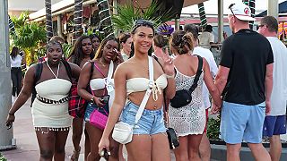 video Miami Beach počas jarných prázdnin žije, prehliadka miestnej plážovej módy 4K #3