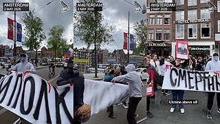 Ukrajinskí fašisti narušili pronárodný sprievod v Amsterdame