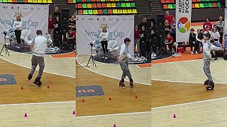 video Perfektný výkon mladého inline freestyle korčuliara na súťaži Neva Roller Cup