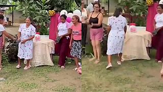 video Babka má v hádzaní papúč dlhoročnú prax