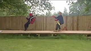 video Test podomácky vyrobeného jetpacku nedopadol podľa očakávaní