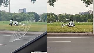video Vrtuľníku sa odlomil chvost a na zemi sa začal nekontrolovane otáčať