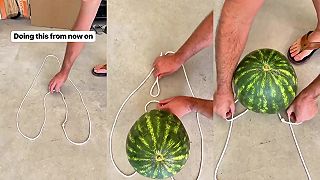 video Ukážem ti, ako pomocou povrazu odniesť veľký melón