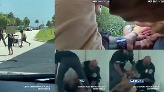 Policajt z Fort Pierce viackrát udrel a kopol bezdomovca do hlavy