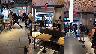 video V McDonalde v New Yorku vypukla obrovská bitka medzi adolescentami