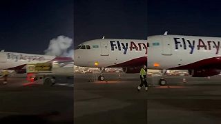 Lietadlo Airbus A320 zachvátil oheň počas údržby na letisku v Almaty