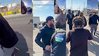 Bezpečnostný pracovník zhodil protestujúceho pred budovou ICE v Newarku