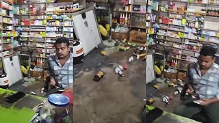 video Majiteľ obchodu v banánistane sa odrazu ocitol na hlasnej pouličnej párty