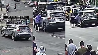 Policajt z New Yorku zachránil vodiča SUV v bezvedomí, ktorý prešiel na červenú