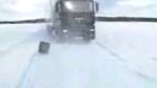 Man trucks in snow