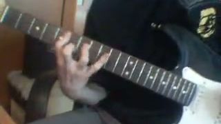 Siky play on guitar