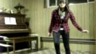 Hardstyle shuffle dance girl.
