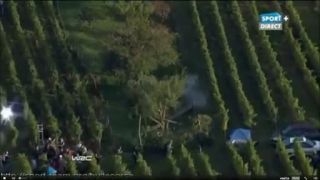 Nehoda na francúzskom rallye (iný uhol)