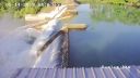 Kolaps brány hrádze na texaskom jazere Lake Dunlap