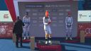Ceremoniál top 3 celkovo Slalom, Malý globus 2022