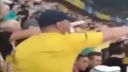 Ukrajinsky  fanúšikovia,na futbale