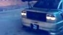 Car exhaust on fire