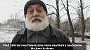 Dedko Rus z Bachmutu občan Ukrajiny odsudzuje Ruskú agresiu