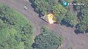 Ruský kamikadze dron Lancet zasiahol ukrajinský tank pri Ňju-Jorku