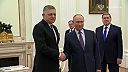Robert Fico na oficiálnej návšteve Vladimíra Putina, témou bol plyn a urán