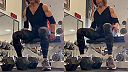 Žena cvičí biceps izolovane