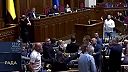 Šarvátka v Ukrajinskom parlamente